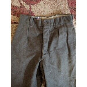 True Vintage Wool Work Trousers with Button Fly -- 28x31